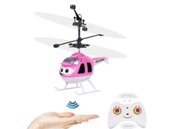 Juguete Helicóptero De Control Remoto Con Luz Led, Diseño Cartoon, Sensor Inteligente, Rosa Rosa