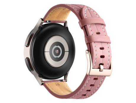 Correa de piel auténtica 22mm liberación rápida ajustable para Realme Watch 3/Huami Amazfit GTR 4/GTR 4 Pro - rosa oscuro