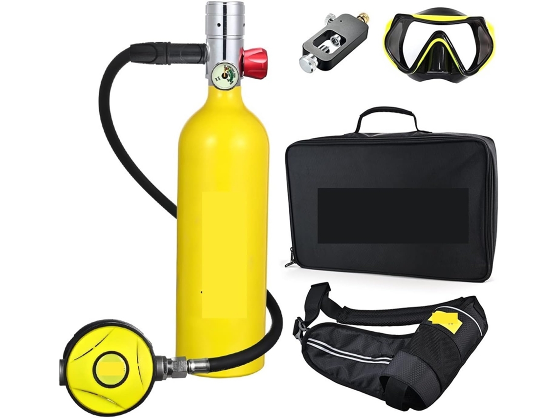 Mini Cilindro De Oxígeno Portátil Para Buceo Con Capacidad De 1 Litro (color: Silverhead)
