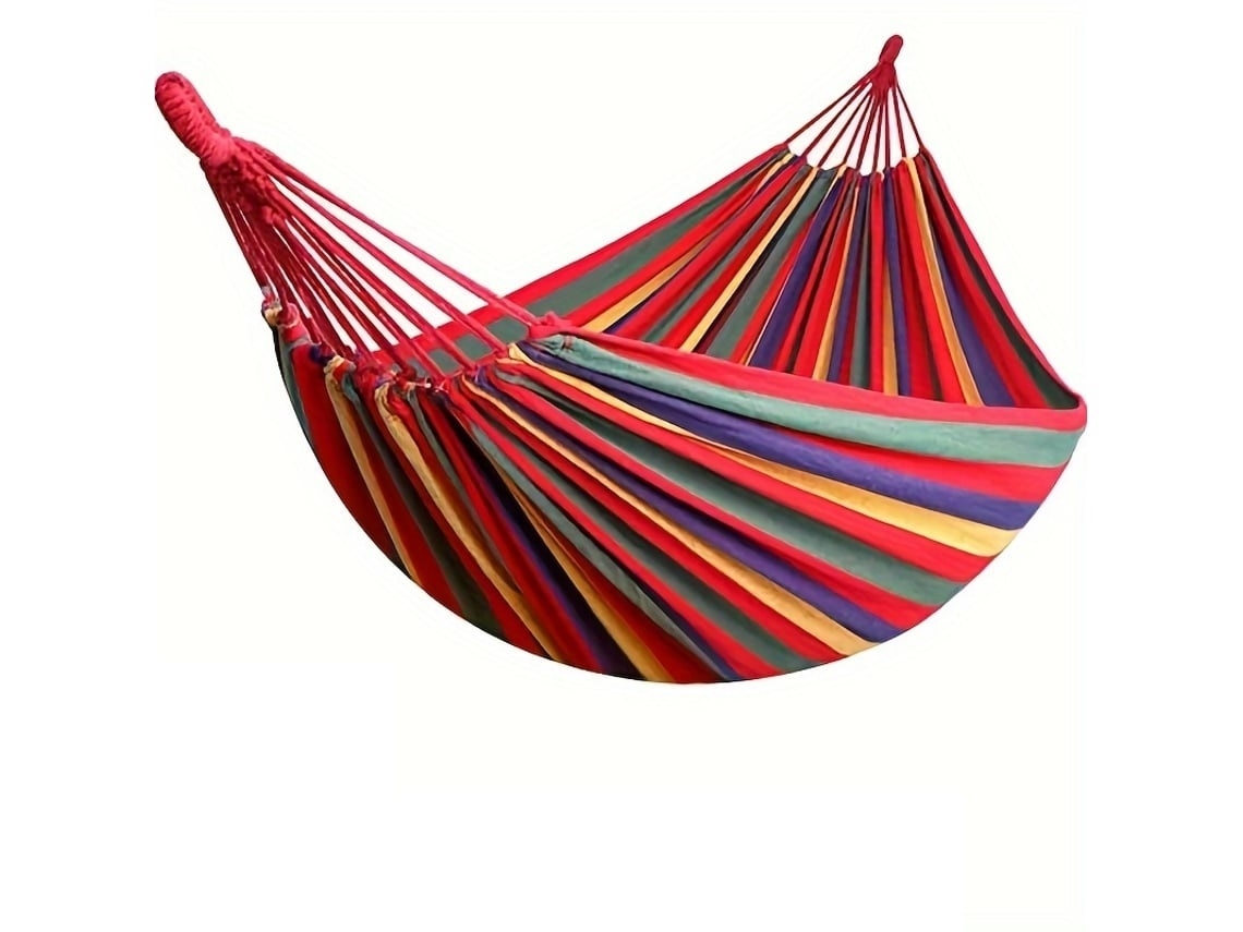 Hamaca portátil de algodón ELORY para acampar, con bolsa de almacenamiento.
