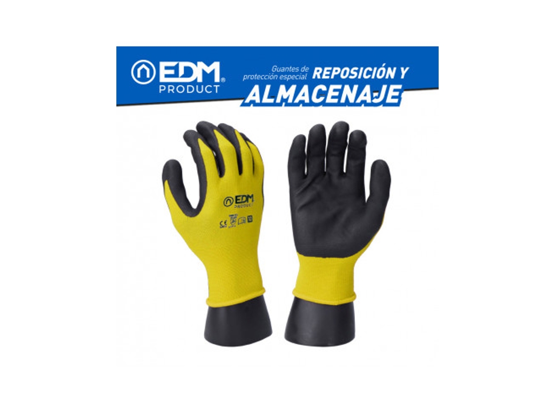 Guante Reposición Y Almacenaje Poliéster Recub. Poliuretano Apto Pantalla Táctil Talla 9 EDM