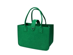 Bolsa de fieltro plegable y resistente a los desgarros, ideal para ir de compras, picnics y uso diario. Color amarillo.