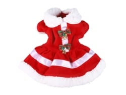 Rebe - Vestido de Natal para Cachorrinho com Sino, Quente, Confortável, Fantasia Fofa para Festas e Cosplay, Tamanho XL