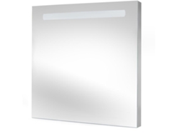 EMUCA Espejo de Baño Pegasus con Iluminación Frontal Led- Rectangular 600 X 700 Mm- Ac 230V 50Hz- 6 W- Aluminio y Cristal