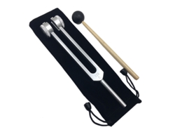 Diapasón Ergonómico De Aluminio Templado De Alta Dureza Con Martillo De Reflejos Para Yoga, Sonidos Curativos, Color Rojo Médico.
