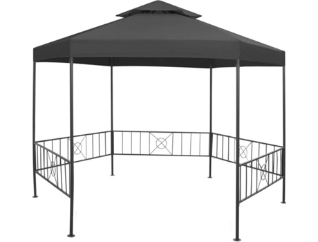 Cenador de jardín VIDAXL gris antracita (323x275x265 cm)
