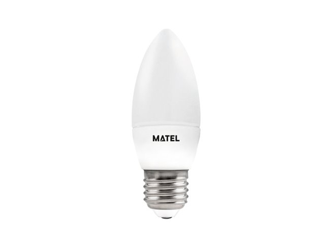 Bombilla LED vela neutra mate, 5 W, E27 (3 intensidades)