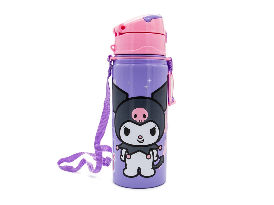 Botella de aluminio con asa de 600 ml Kuromi KIDS EUROSWAN