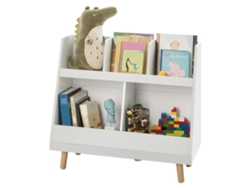 Librería Infantil para niños SoBuy KMB19-W Blanco 86 x 36 x 77cm