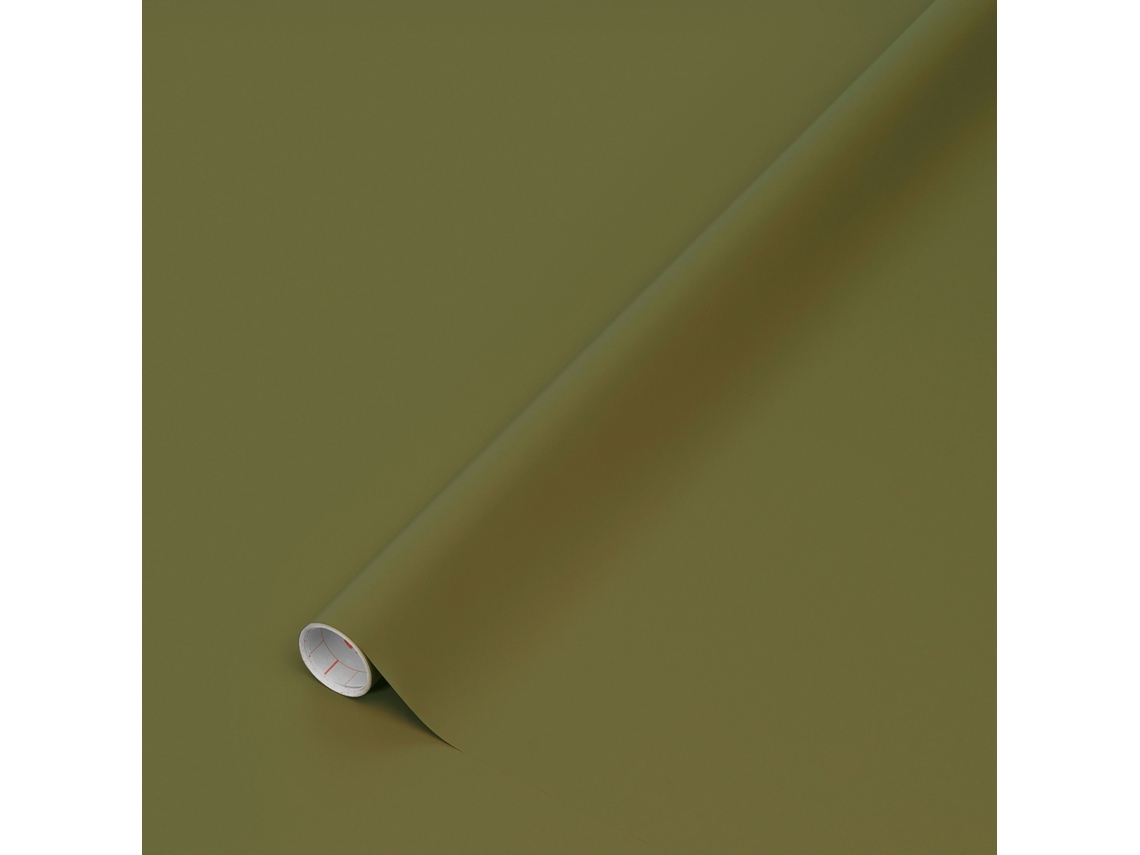 Película adhesiva DC Fix lisa y brillante, 45 cm x 2 m, verde seco, 346 0713