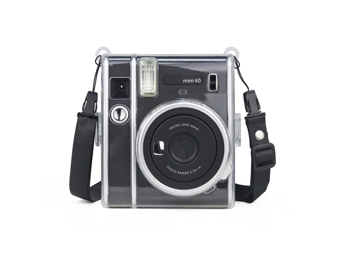 Estuche protector de cristal con correa para Fujifilm Instax Mini 40 transparente Zruxe