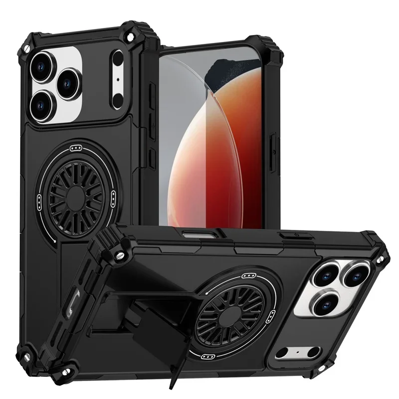 (negro, Iphone 17) Funda Protectora Reforzada, Compatible Con Carga Inalámbrica Magnética, Resistente A Caídas.