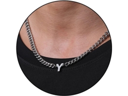 2026-cadena De Eslabón Cubano Con Colgante De Letra Inicial A-z Acero Inoxidable 6.5mm 18+2 Pulgadas Regalo De Joyería Para Hombres Mujeres Niños