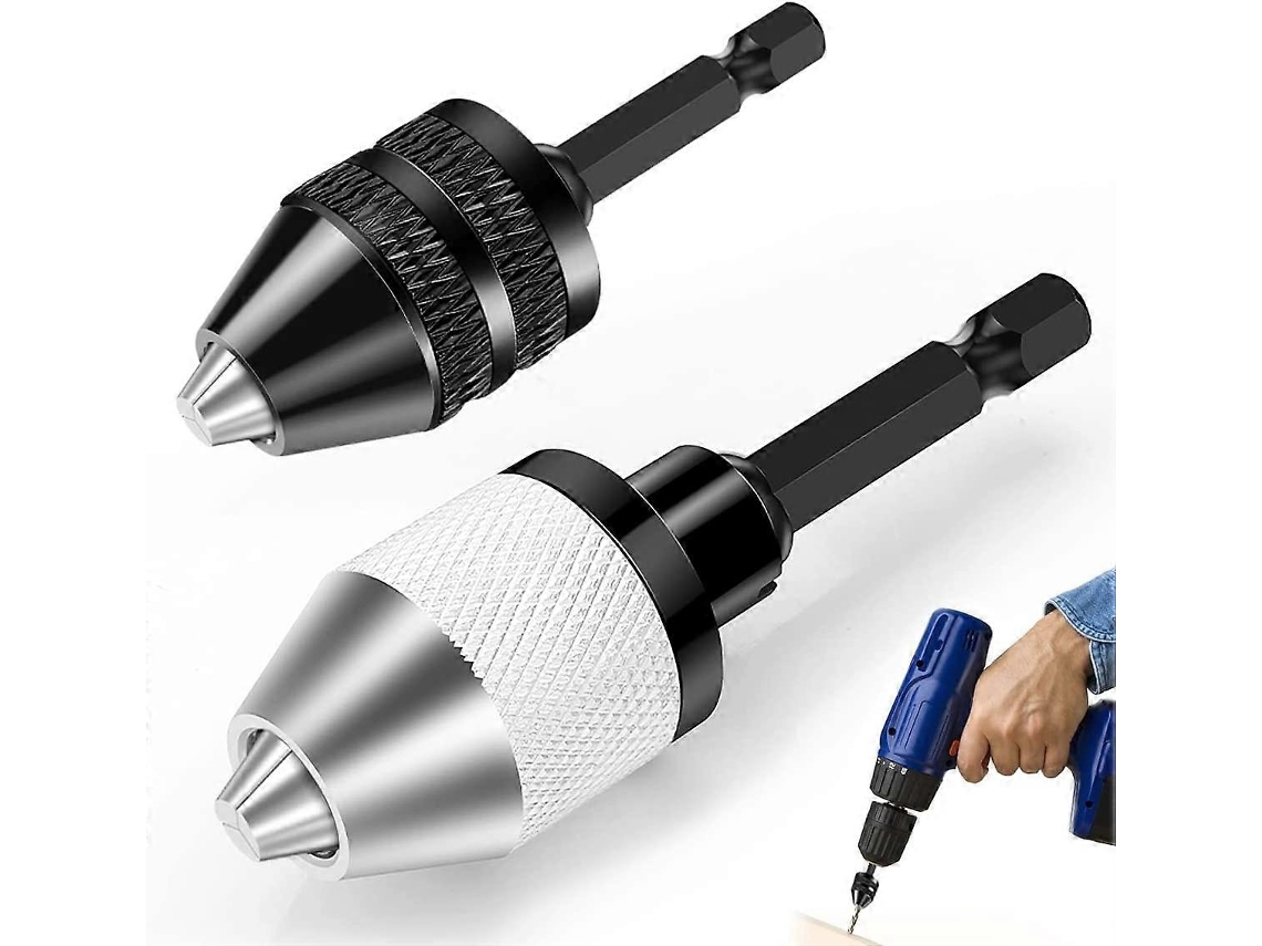 Mandrino Sin Llave Hexagonal 6.35mm (1/4"), Capacidad 0.3-6.5mm, Diseño De Tres Mandíbulas, Material De Aleación Resistente