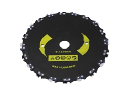Hoja De Motosierra De 9 Pulgadas Y 20 Dientes, De Ángulo Recto, Para Madera Y Plástico, Fabricada En Acero Y Aluminio.