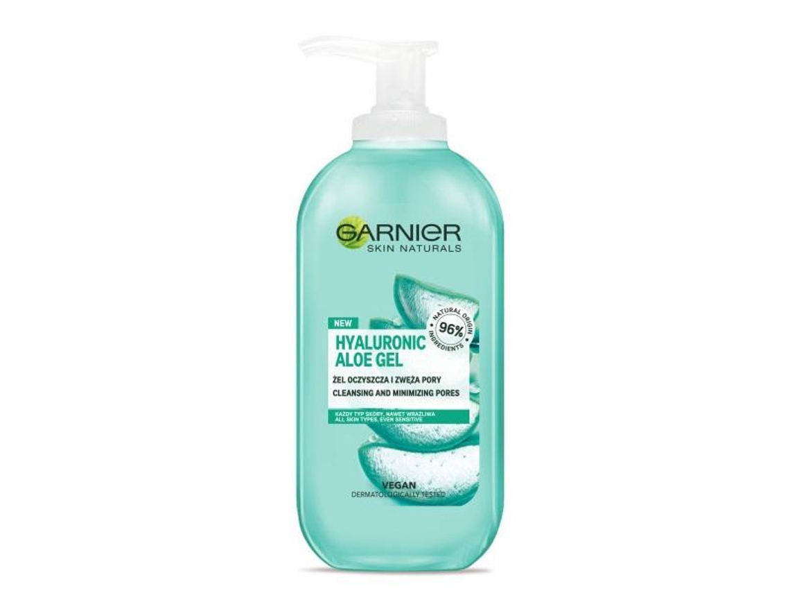 gel de limpieza hialurónico Aloe Gel Garnier para todos los tipos de piel 200ml