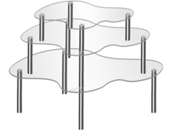Soporte Para Pasteles De Acrílico De 3 Piezas, Práctico Soporte De Varios Niveles.