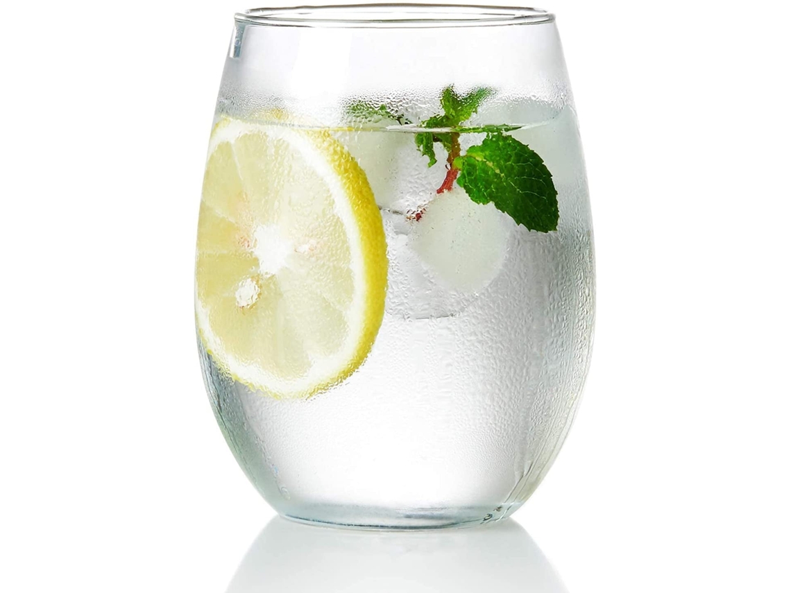 Copa de vino sin tallo de cristal de 20 oz para vino tinto o blanco, vasos grandes de agua o jugo NEVEANCE