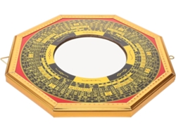 Té, Decoración, Espejo Convexo De Pared Bagua De Aluminio Ligero De 26 Cm