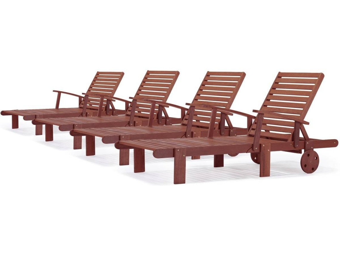 Tumbonas HABITAT ET JARDIN Tokyo (Marrón - Madera - 193x74x80 cm)