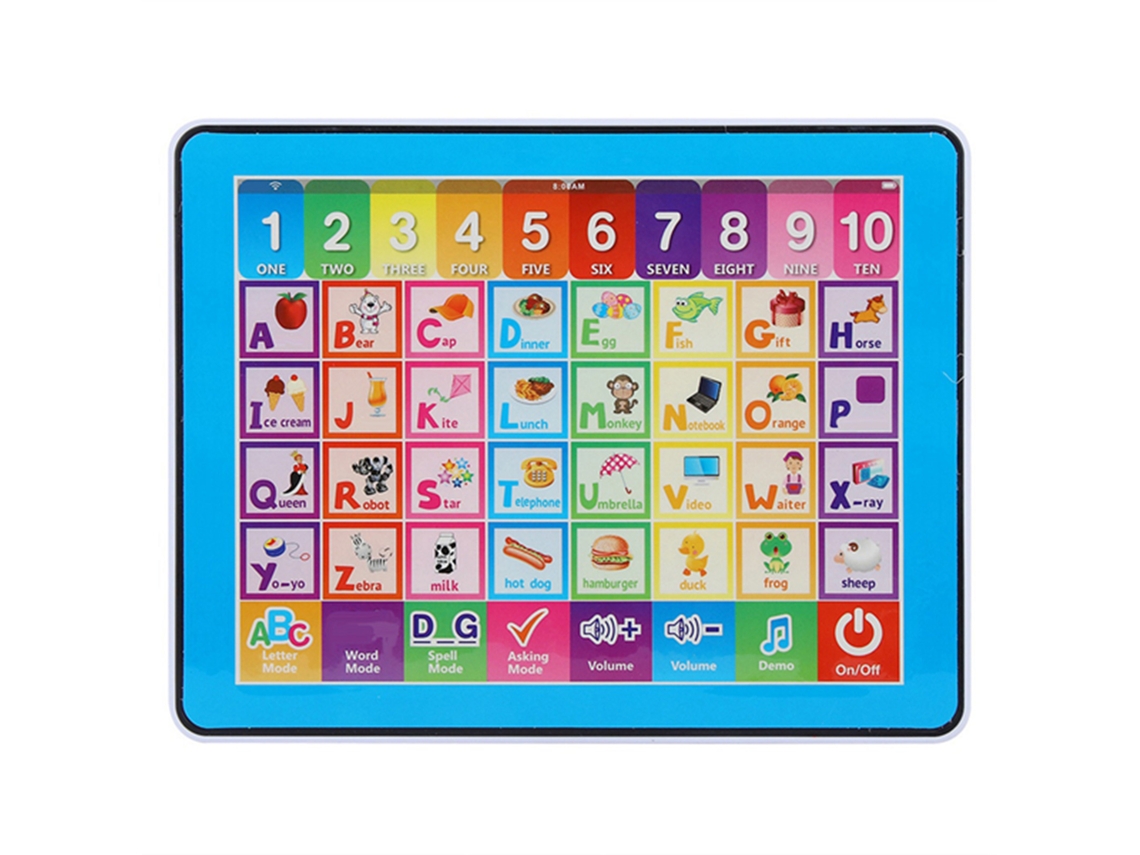 Tableta educativa para niños, juguete de aprendizaje temprano para padres, desarrollo del lenguaje infantil.