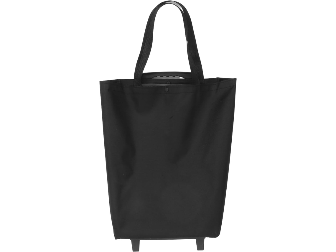Carrinho De Compras Dobrável E Com Rodas, Carrinho Pequeno Com Alça, Preto, Dobrável, Para Supermercado E Casa, Para
