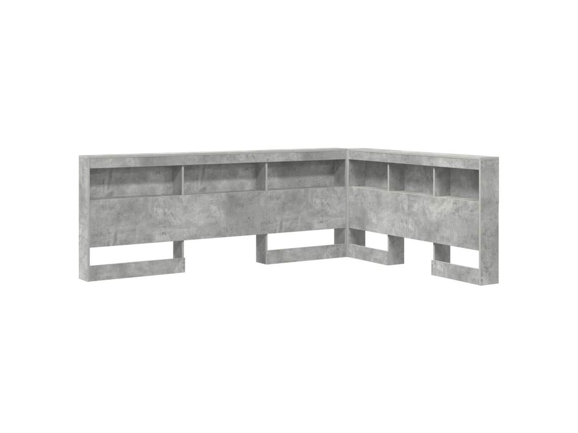 Maison Exclusive - Cabecera De Almacenamiento Con Estante Gris Concreto 160 Cm