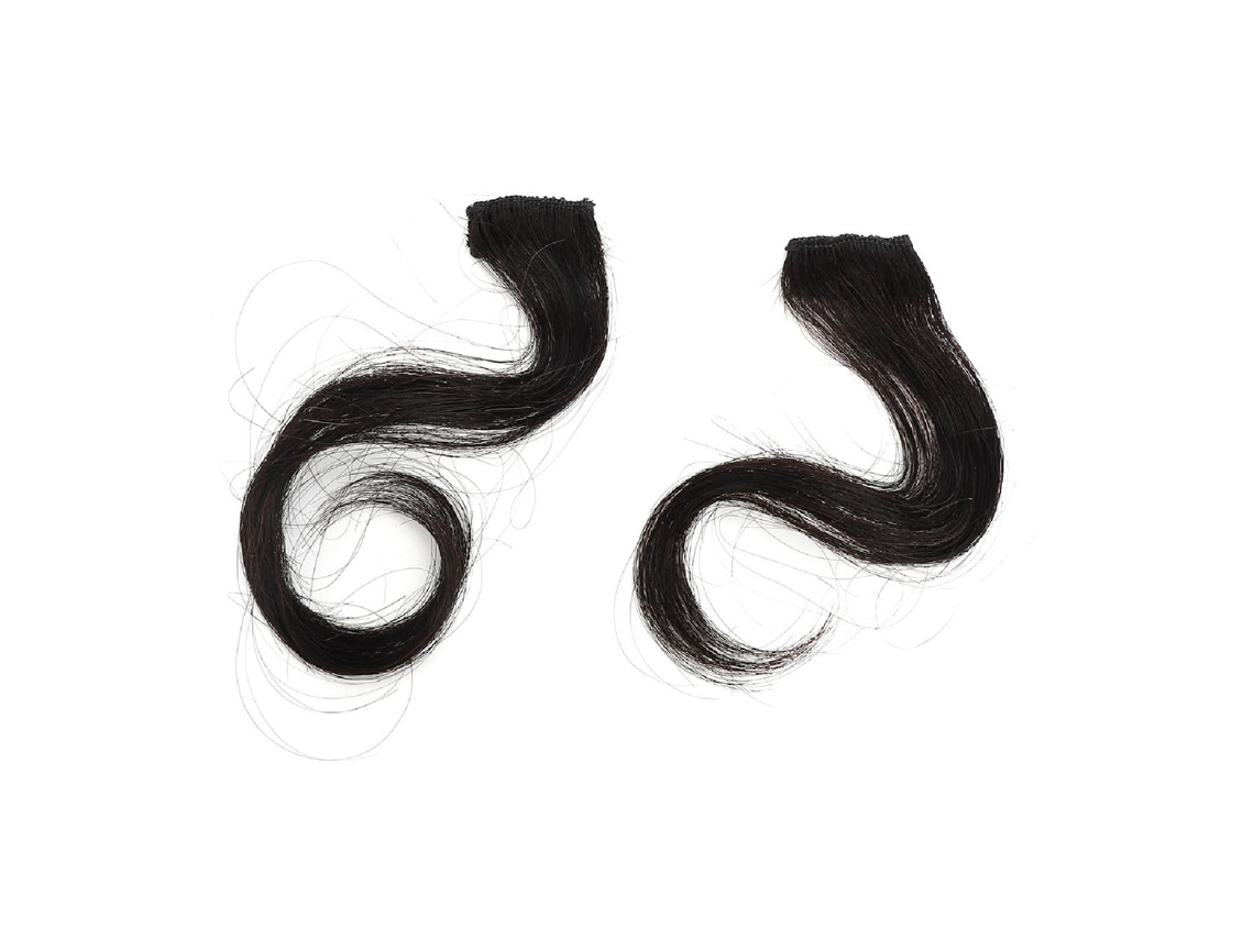 2 Unidades De Flequillo Largo Onda Clip-in Para Mujer, Material De Fibra Resistente Al Calor, Diseño Personalizable Y Versátil