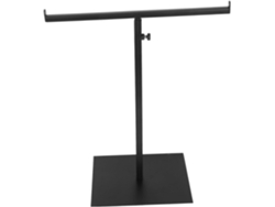 Toallero Independiente Con Base Equilibrada, Barra Extensible Ajustable, Color Negro.