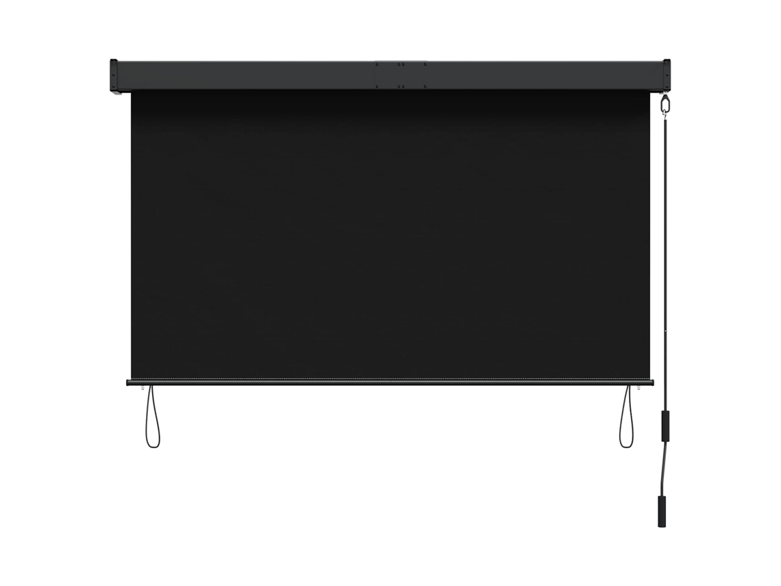 Maison Exclusive - Estor Enrollable Negro 80 X 250 Cm Tela Y Aluminio