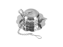 Infusor de té suelto de acero inoxidable con filtro en forma de tetera, colores como se muestra en la imagen.