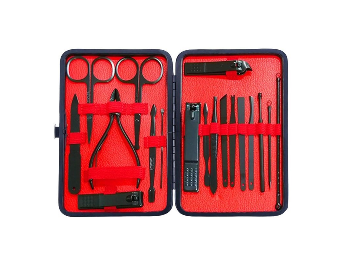 Kit De Manicura Y Pedicura 18 En 1 Con Tijeras De Uñas Profesionales De Acero Inoxidable.