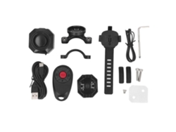 Farola para patineta recargable e impermeable IP65 de Yunzii con alerta sonora y control remoto