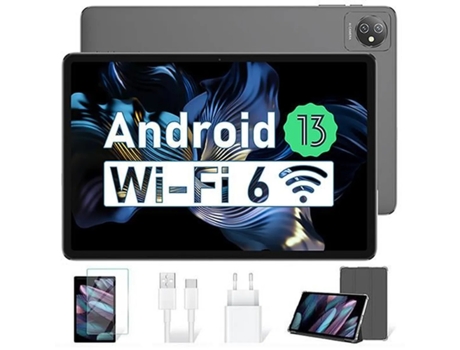 Tablet BLACKVIEW Tab 70 WiFi (10.1" - Android 13 - 2.4G-5G - WiFi 6 - 6 GB - 64 GB/SD 1 TB - Gris)
