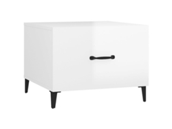 Mesa de centro con patas de metal blanco brillante MAISON EXCLUSIVE (50x50x40 cm)