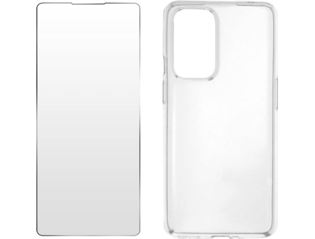 Carcasa y Protector Cristal OnePlus 9 AVIZAR Silicone Cristal templado 9H Transparente
