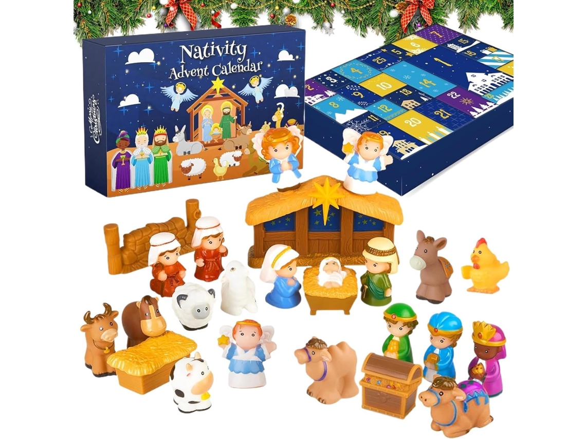 Cuenta Regresiva De Adviento 2025, Decoración Pequeña Para El Hogar 2025 - Figuritas De Jesús De Goma