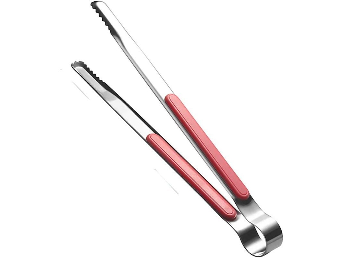 Pinzas De Cocina De Acero Inoxidable Con Mango Antideslizante Para Cocinar, Barbacoa Y Ensaladas (rosa) 22,5 Cm