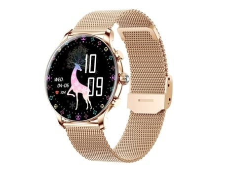 Smartwatches AUJEZON Y55 1 39 Pulgadas Pantalla HD Ip67 Resistente Al Agua para Iphone y Android Dorado