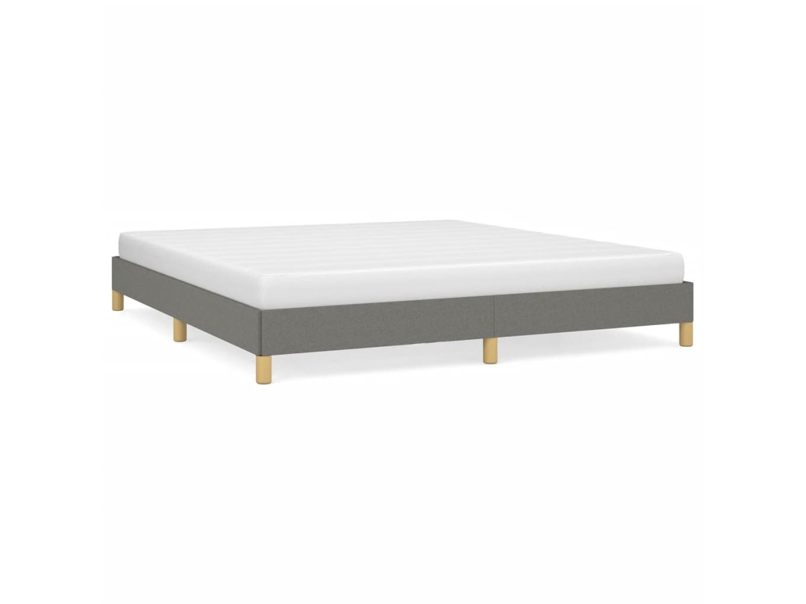 Maison Exclusive - Cama Sin Colchón De Tela Gris Oscuro 180x200 Cm