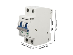 2026dz - Interruptor de circuito de CC en miniatura, 2 polos, 1000 V, 16 A, montaje DIN para sistema aislador fotovoltaico solar.