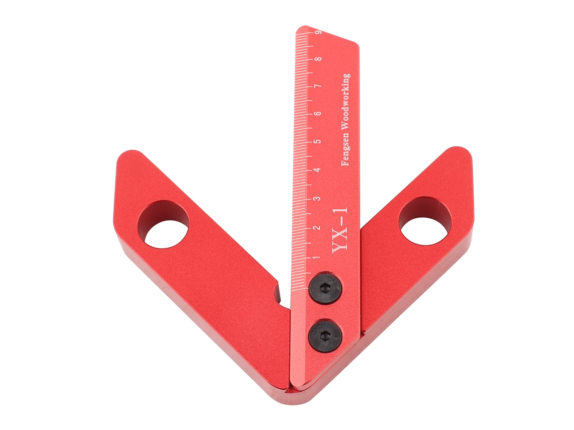 Herramienta De Medición Para Carpintería, Buscador De Centro, Calibre De Ángulo 45°/90°, Trazador De Líneas, Aluminio Rojo
