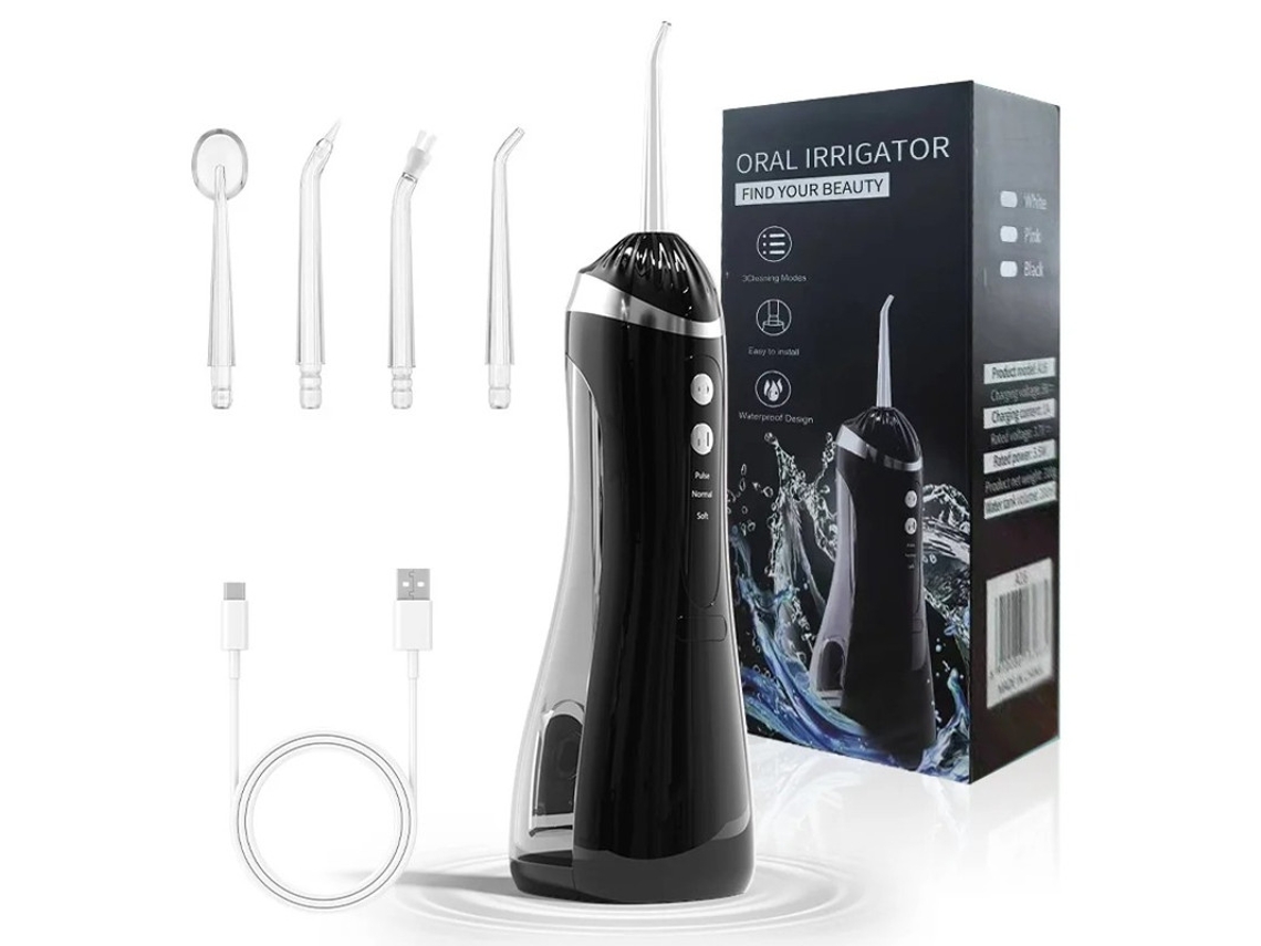 Irrigador bucal, hilo dental, portátil, ortodoncia, raspador bucal especializado, rosa, Yizhood