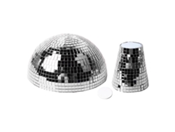 Bola De Discoteca Cogumelo Espelhada Com Glitter Decorativo De Mesa Para Festas Bar Casa Prata