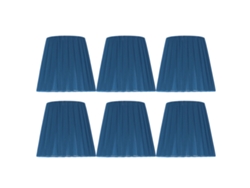 2026-6pcs Lámpara De Tela Moderna Simple Para Candelabro De Clip Y Lámpara De Pared Azul