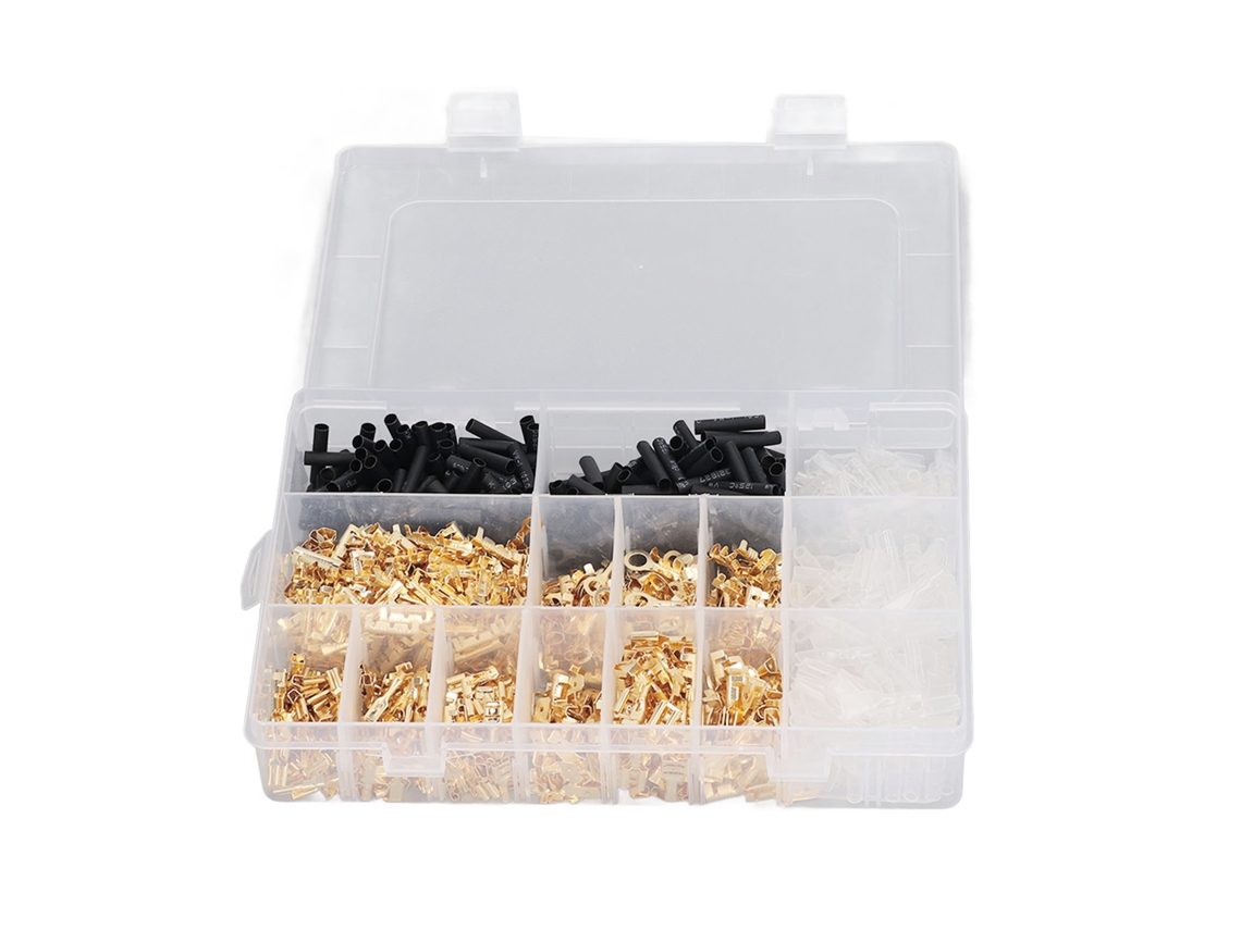 Yncm2026-kit De Terminales De Cobre Para Cables Cold Crimp Con Manguitos Protectores Y Tubos Termorretráctiles