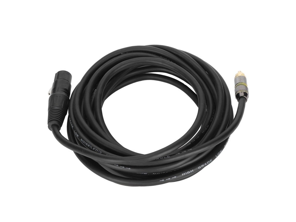 Cable De Micrófono Jorindo Xlr Hembra A Rca Macho De 5 M/16 Pies, Balanceado, Con Cobre Libre De Oxígeno Y Doble Blindaje Jd6059