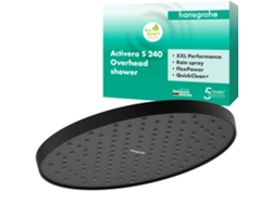 Ducha de techo Hansgrohe Activera S 240, 1 jet, Ecosmart, 28056670, Color: Negro mate