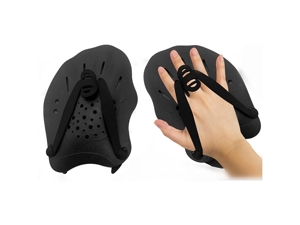 KOFIHETY Palas de natación para manos, correas ajustables, cómodas y ligeras, mayor tracción, forma ergonómica curva, aptas para piscinas cubiertas y entrenami