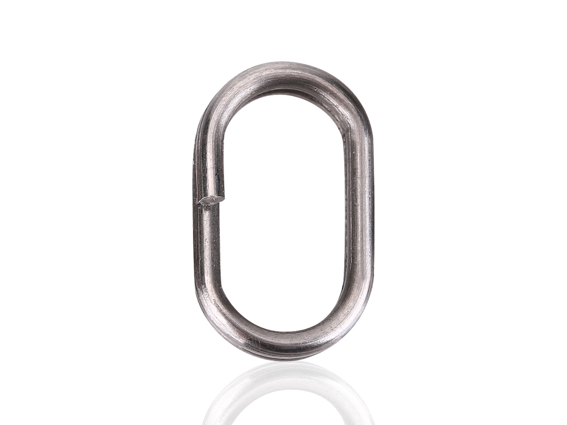 Anillo ovalado de acero inoxidable para conectores de pesca, 100 unidades, 9x15 mm.